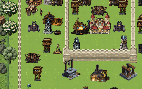 The keep close up on its field.